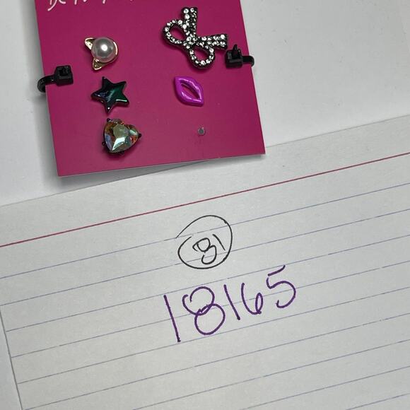 Betsey Johnson earrings individual not pairs signed costume jewelry FLAW 1 missg - Picture 7 of 7